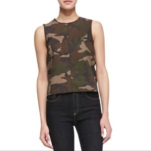 Rag & Bone Nicole Camo Print Sleeveless Top Size XS
